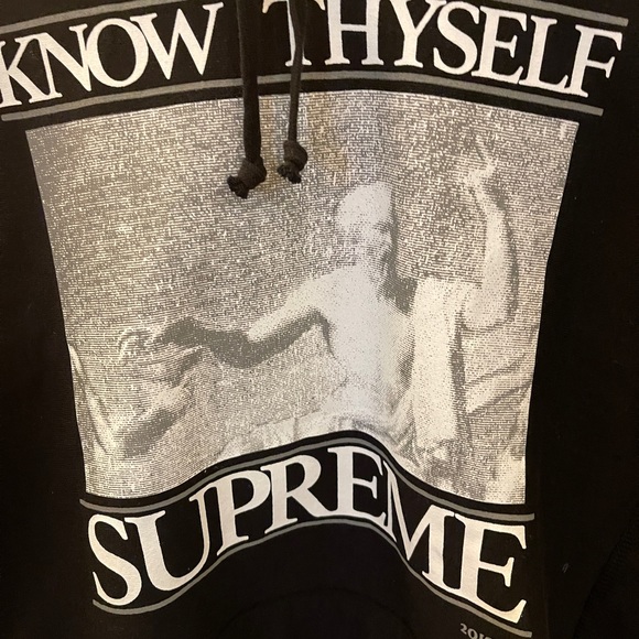Authentic Supreme Know Thyself Hoodie | Black | Size M - Picture 5 of 9